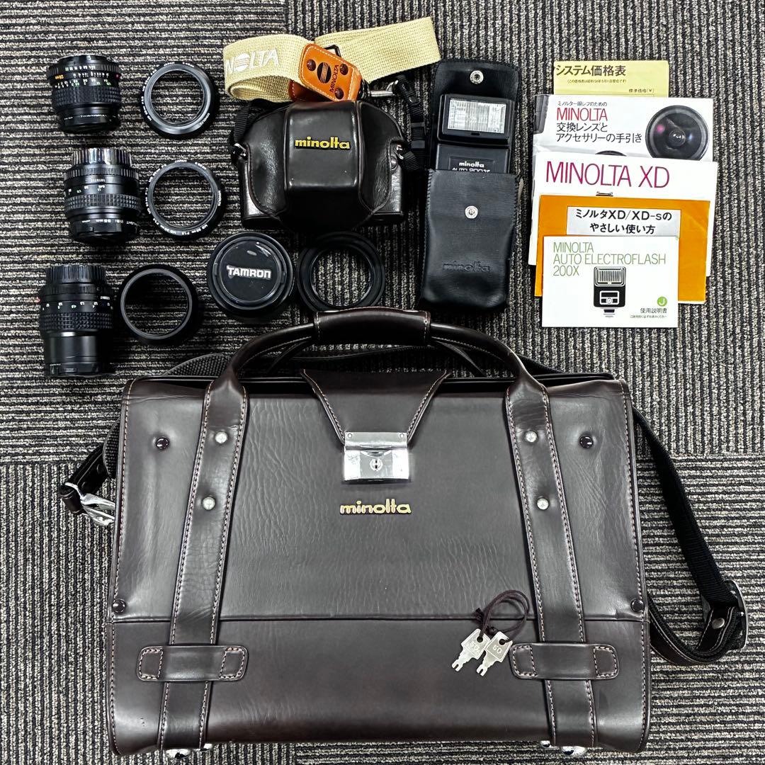 ミノルタ　XD 一眼レフ　付属品多数 ジャンク ケース　レンズ