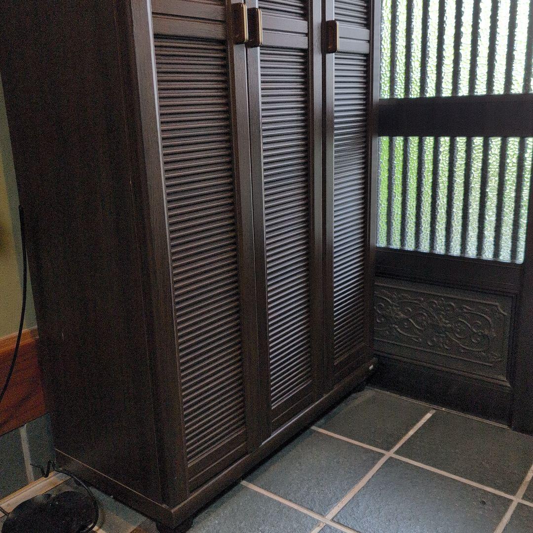 おくもと家具ダークブラウン シューズボックス 美品