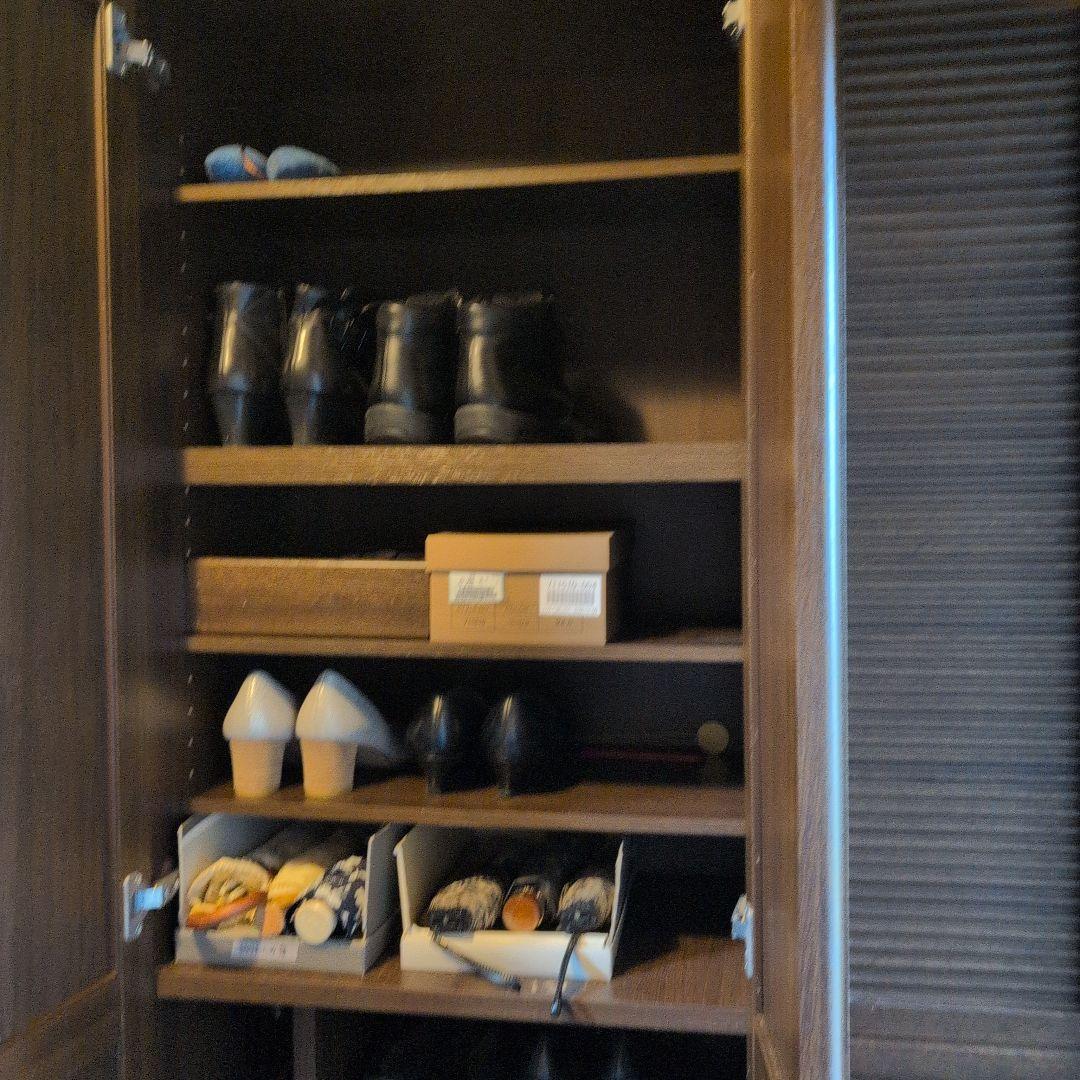 おくもと家具ダークブラウン シューズボックス 美品