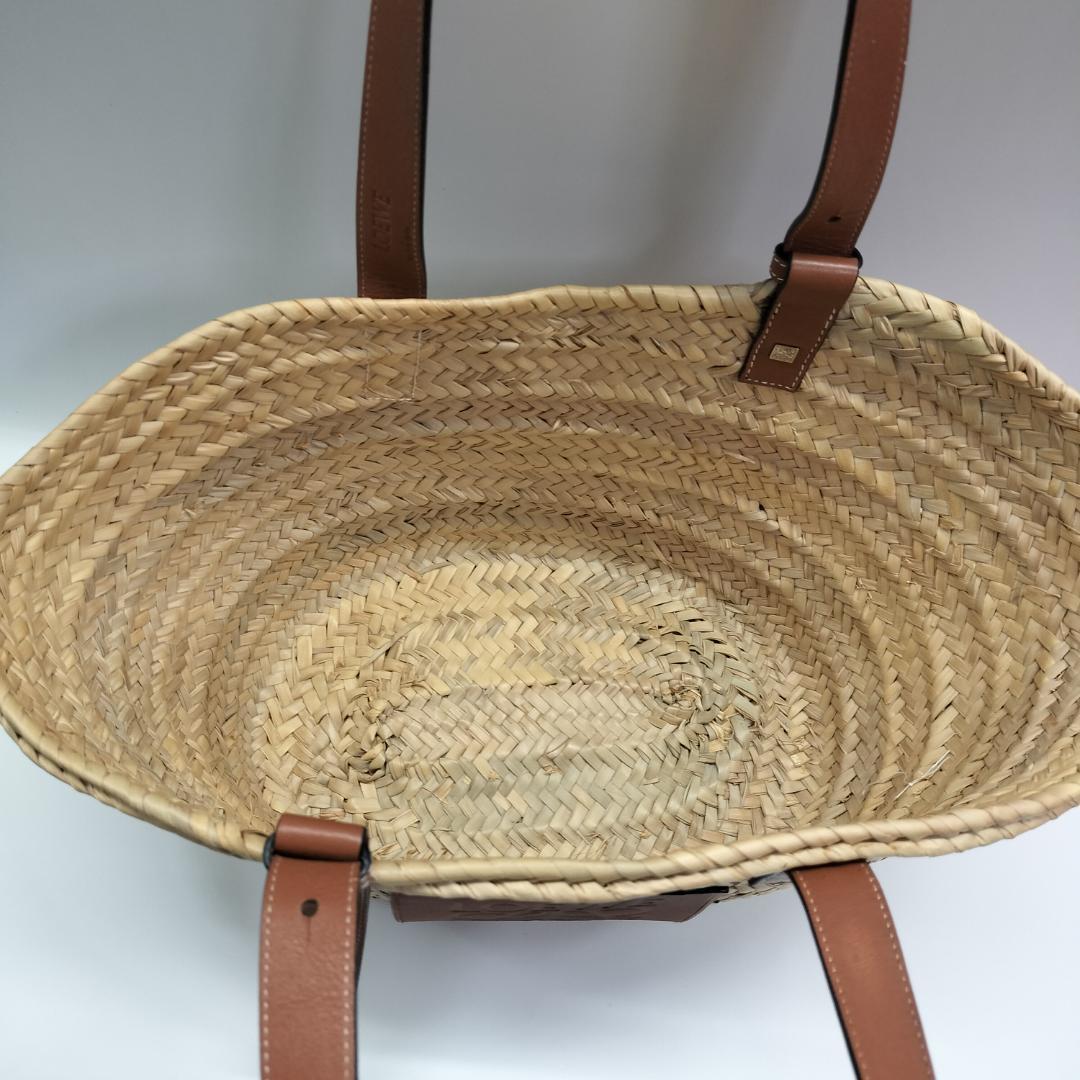【ロエベ】バスケット かごバッグ レザーハンドル