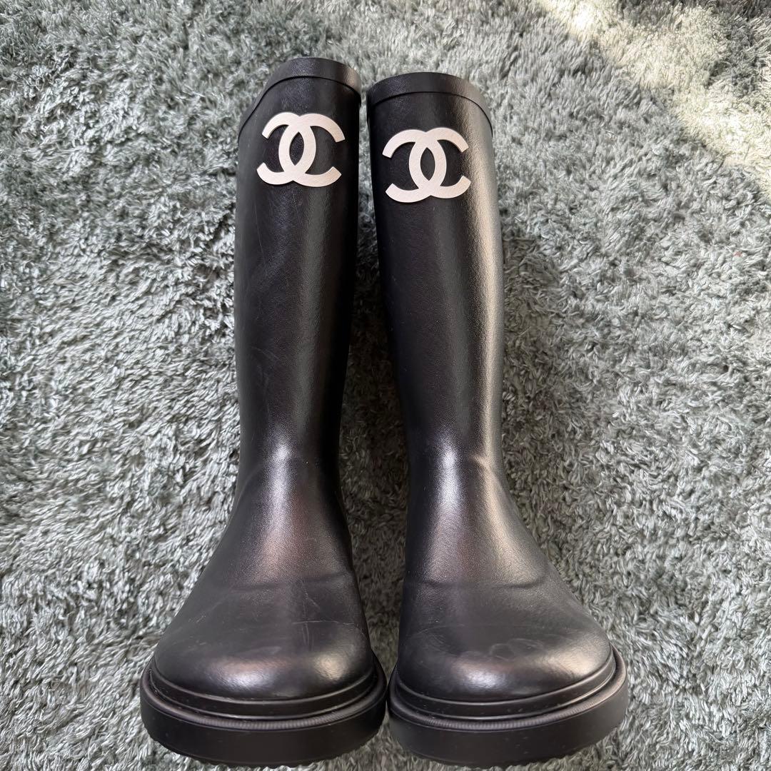 CHANEL シャネル　レインシューズ　新品未使用　37サイズ