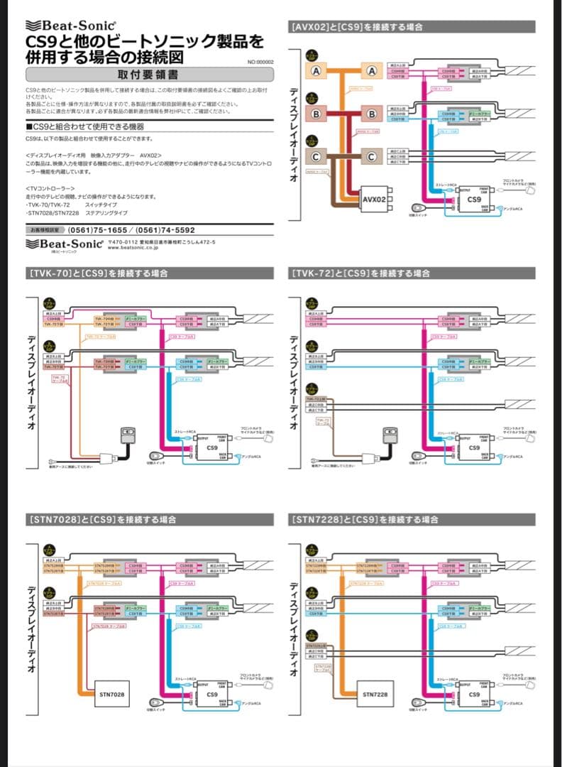 ビートソニック　AUX02 IF36 CS9
