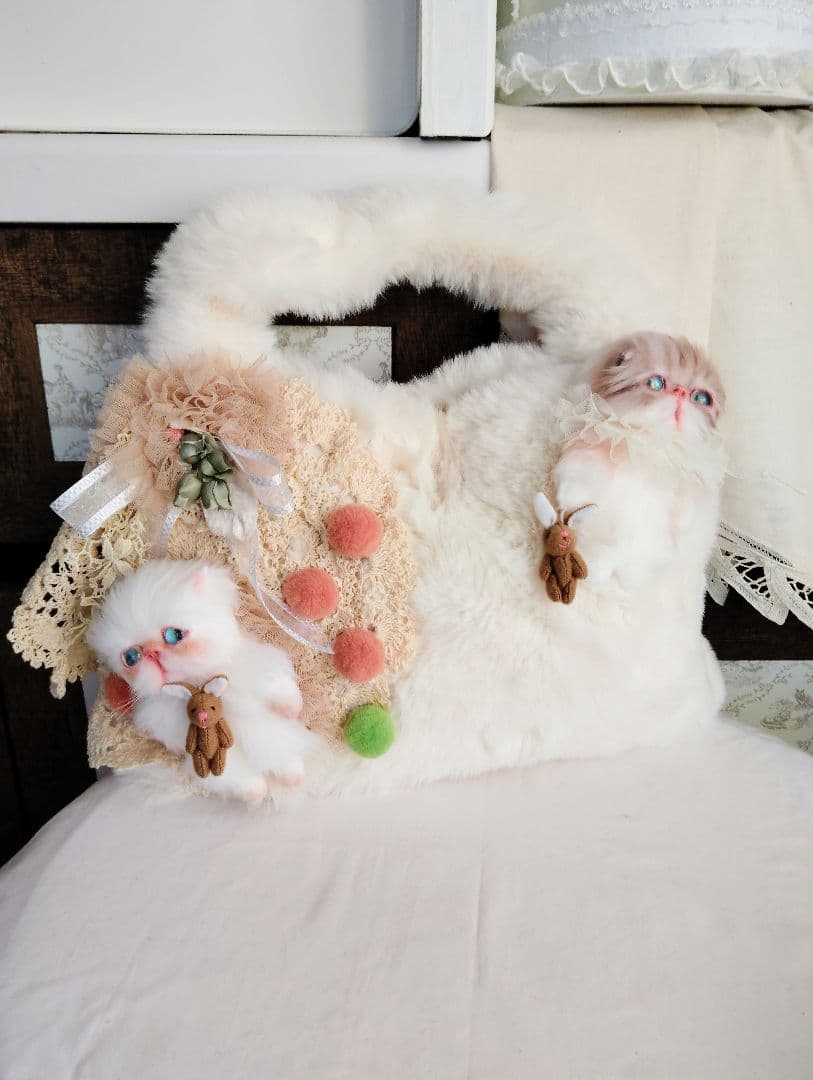 ベビー猫ちゃんのファーバッグ❤エキゾチック❤子猫ちゃん❤