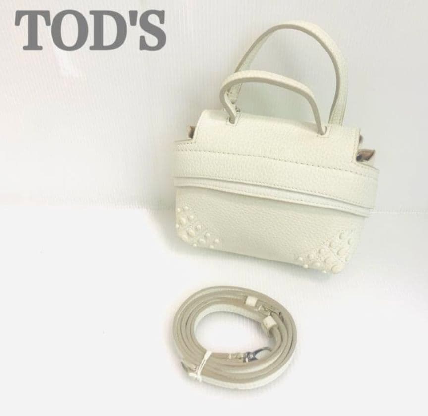 【特価品】TOD'S トッズ マイクロバッグ ウェーブバッグ ホワイト 白