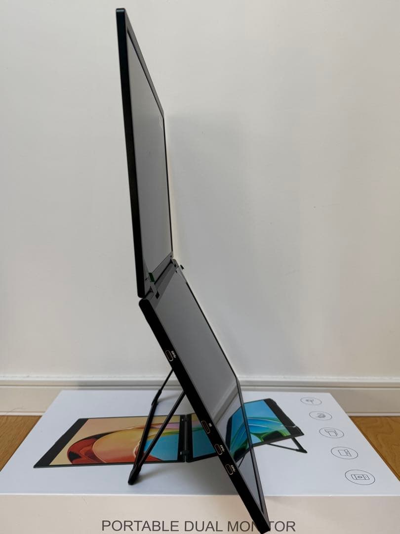 ポータブルデュアルモニター 15.6型デュアル　USB-C接続