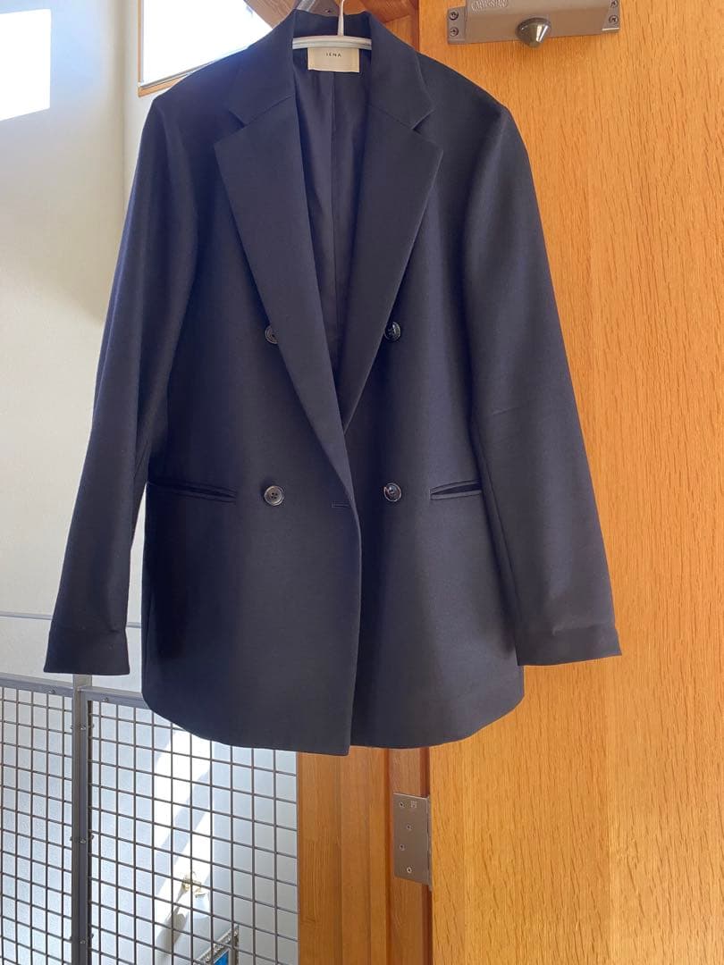 2023AW IENA ウールサージ W前ジャケット　38