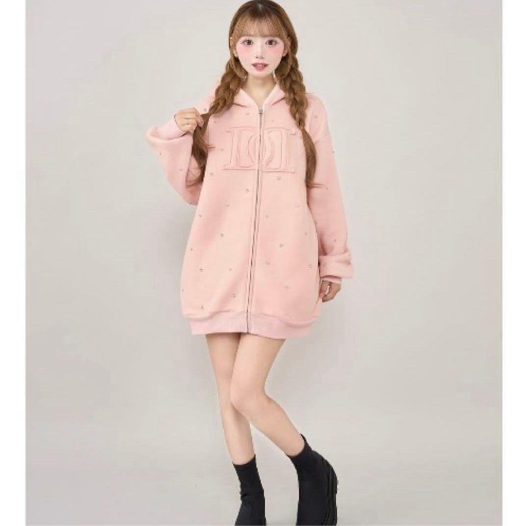 darich DDロゴビジュージップパーカー ピンク