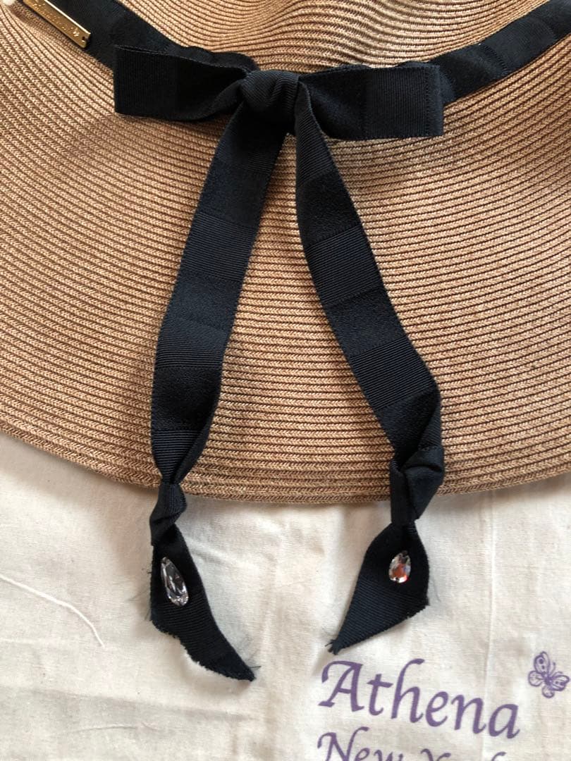 Athena New Yorkの編み込みキャペリンハット　SHIHO✨美品