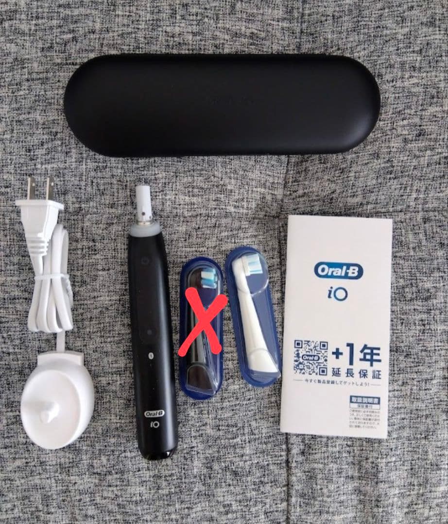 【1度使用・消毒済み】Oral-B iO5 電動歯ブラシ 本体 替えブラシ1本付