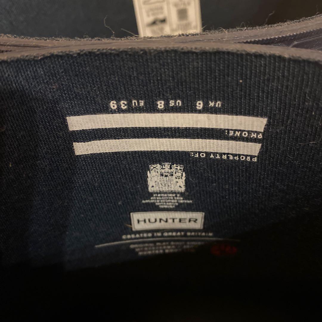 HUNTER 長靴 ネイビー UK 6 / EU 39
