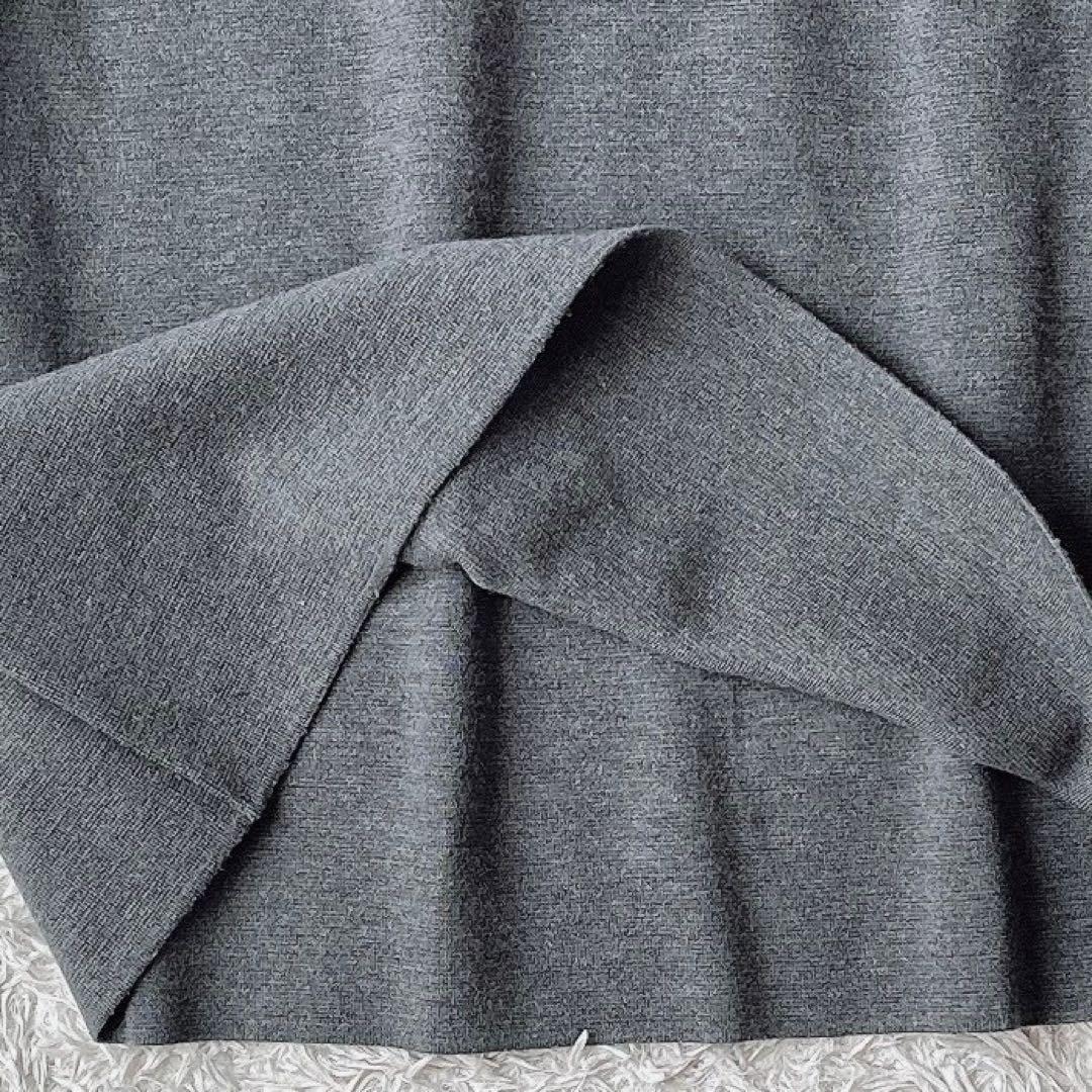 【美品】フォクシー ニットワンピースドレス シエナ 長袖 ひざ丈 グレー