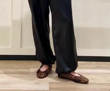 【オディットエオディール】レオパード メリージェーン フラットシューズ ヒョウ柄