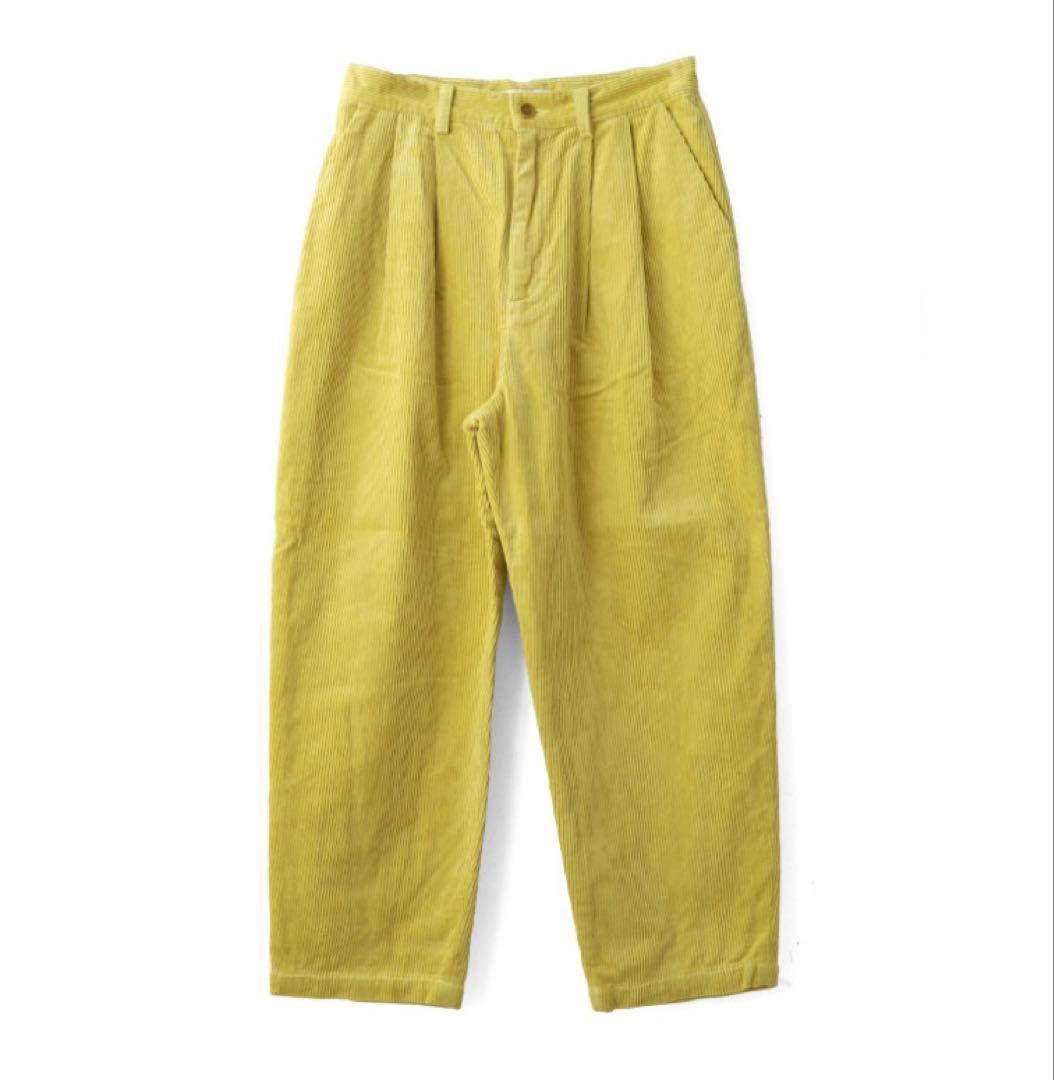 【R】homspun イエローのコーデュロイパンツ