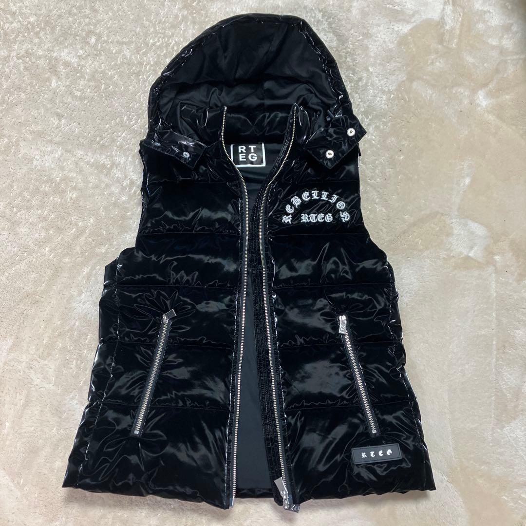 KRTEG フード付きダウンジャケット M 黒