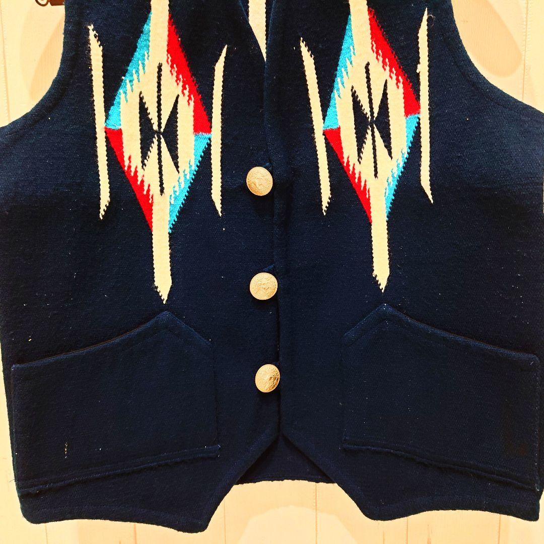 美品 インディアン チマヨベスト 36 チマヨ シュガーケーン ネイティブ 東洋
