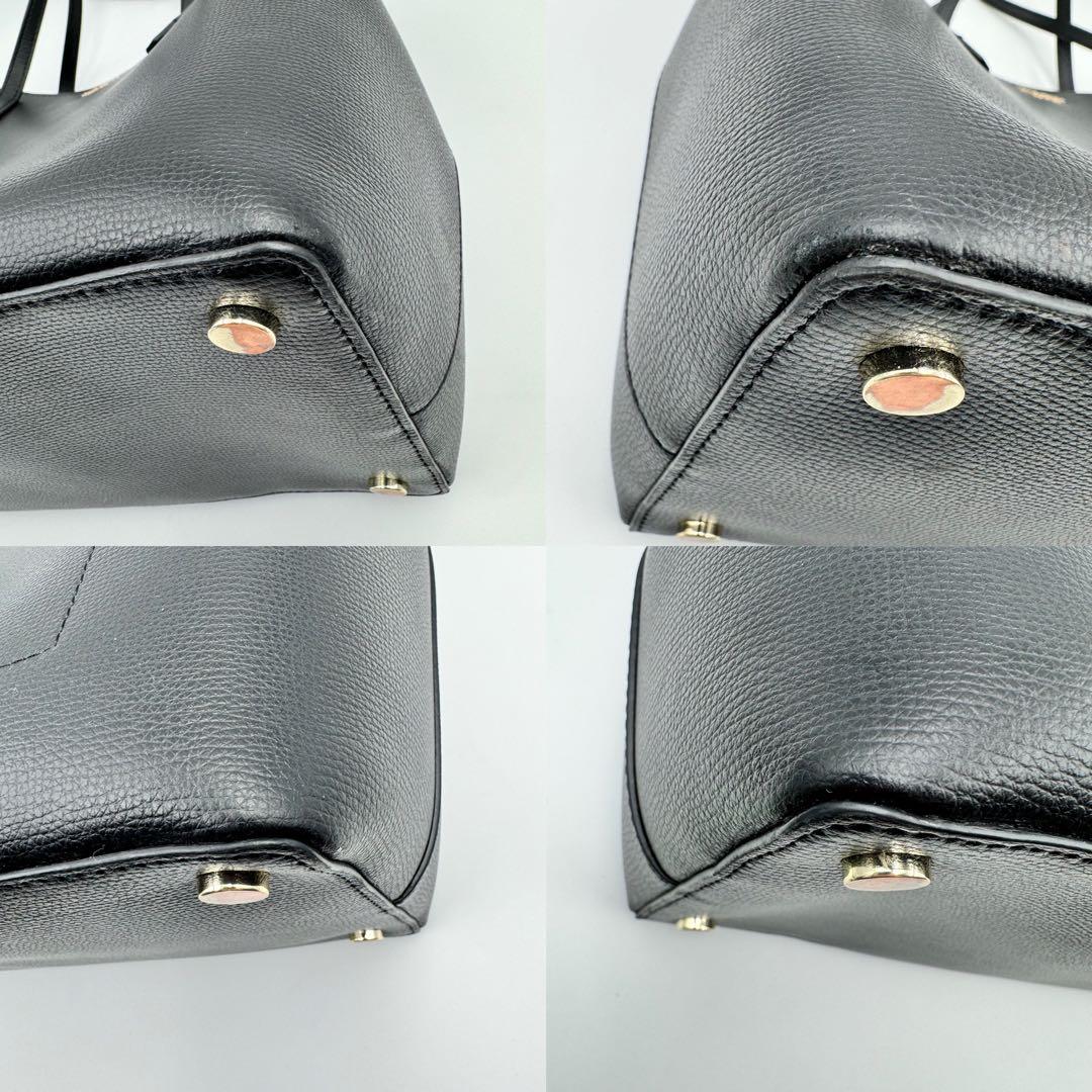 美品✨kate spade トートバッグ　ブラック　オールレザー　A4収納可能