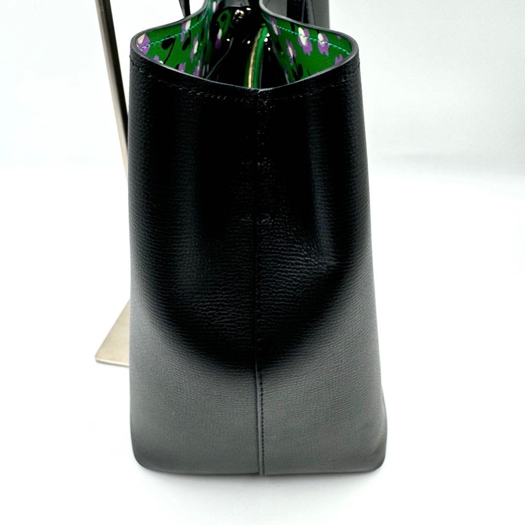 美品✨kate spade トートバッグ　ブラック　オールレザー　A4収納可能