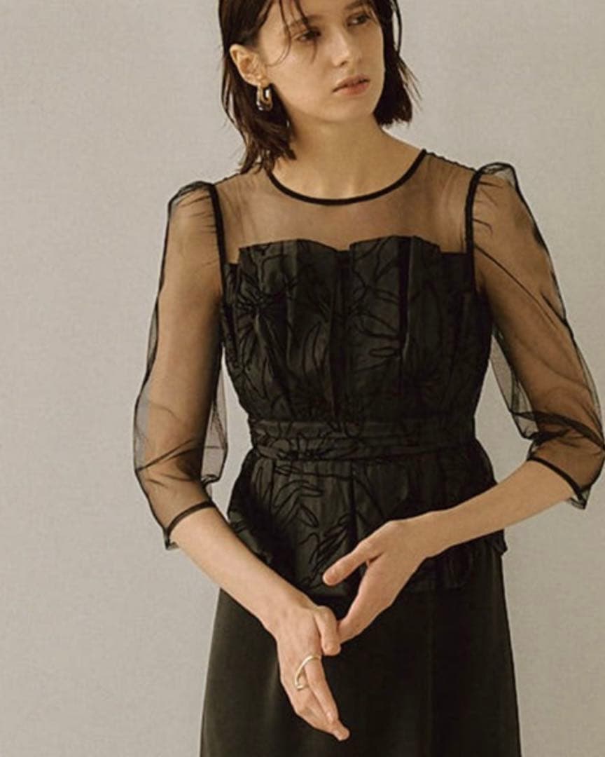 LE’RUREリルアーFlourish pencil dressブラック