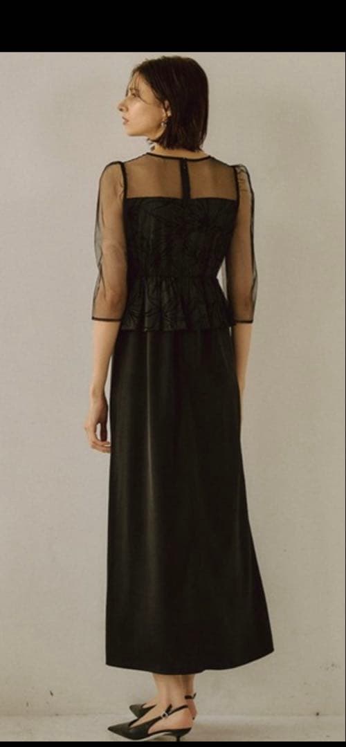 LE’RUREリルアーFlourish pencil dressブラック