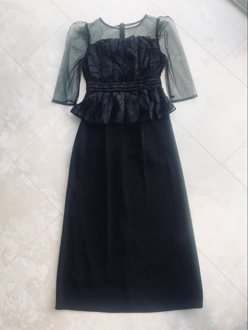 LE’RUREリルアーFlourish pencil dressブラック