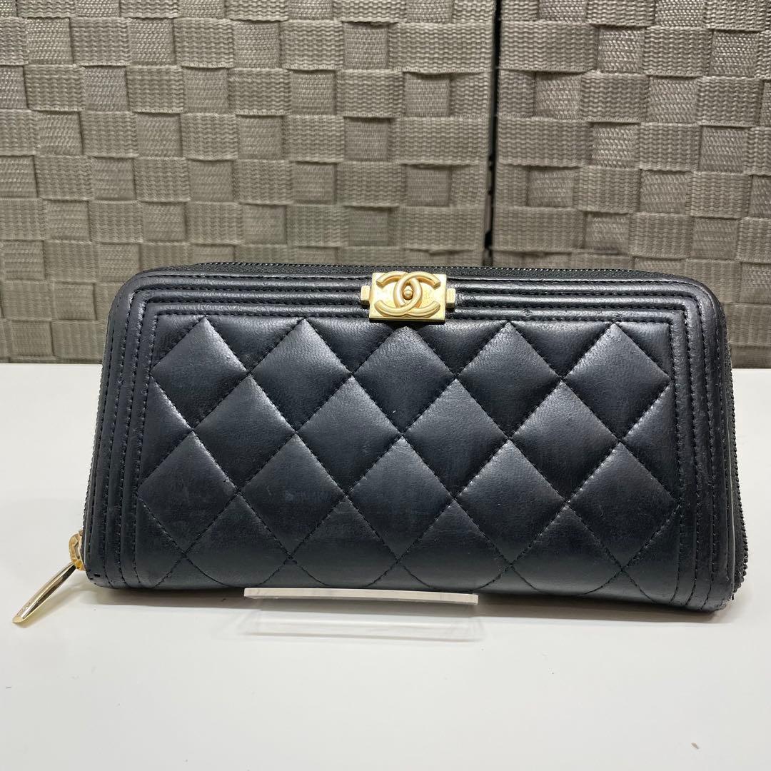 ★*✨様 CHANEL ボーイシャネル　 ブラック キルティング 長財布