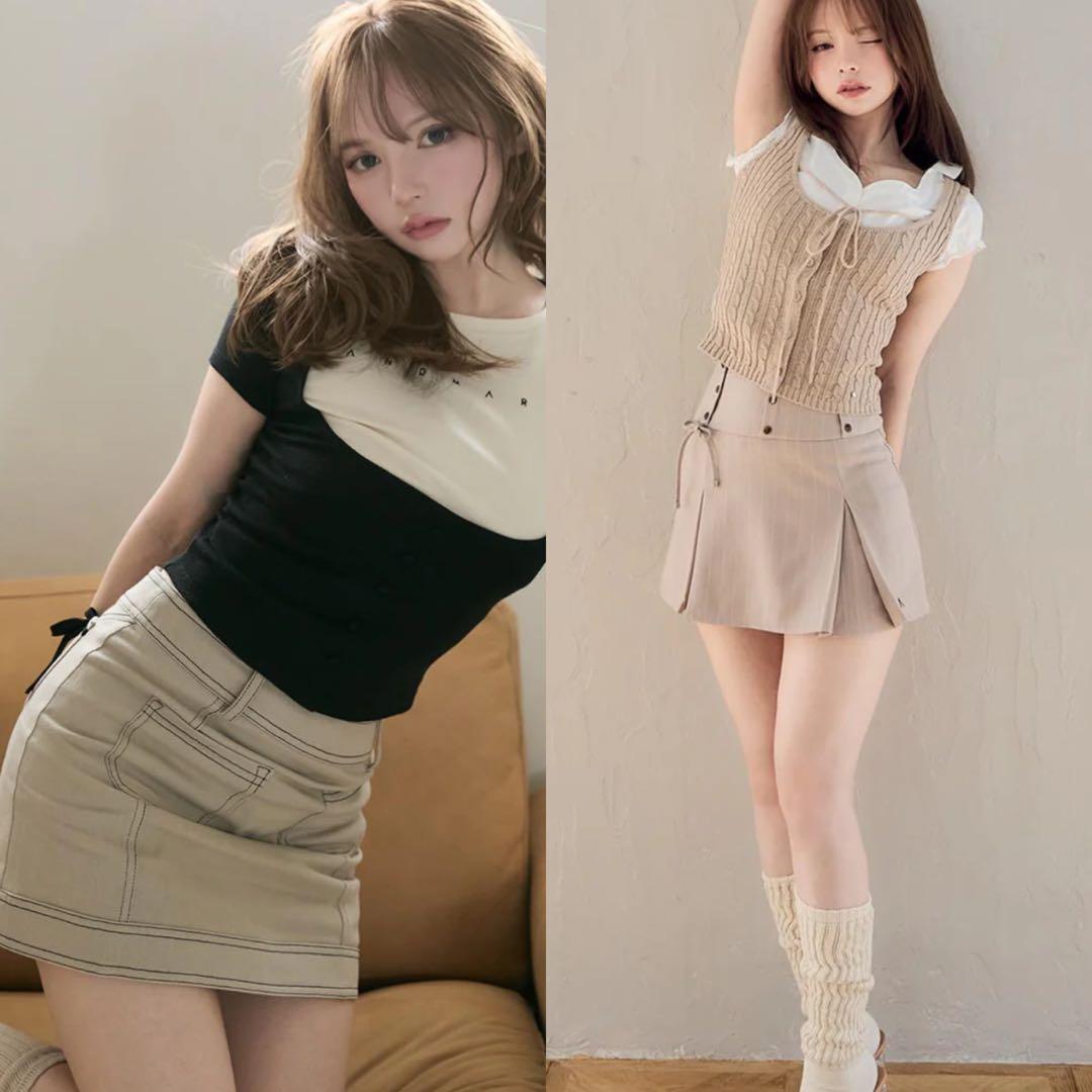 【値引き期間限定2点セット‼️】andmary アンドマリー　スカート