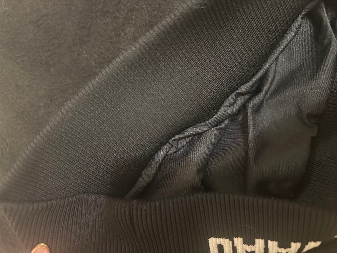 WAAC 防寒 裏地つきシャギーニット ブラック