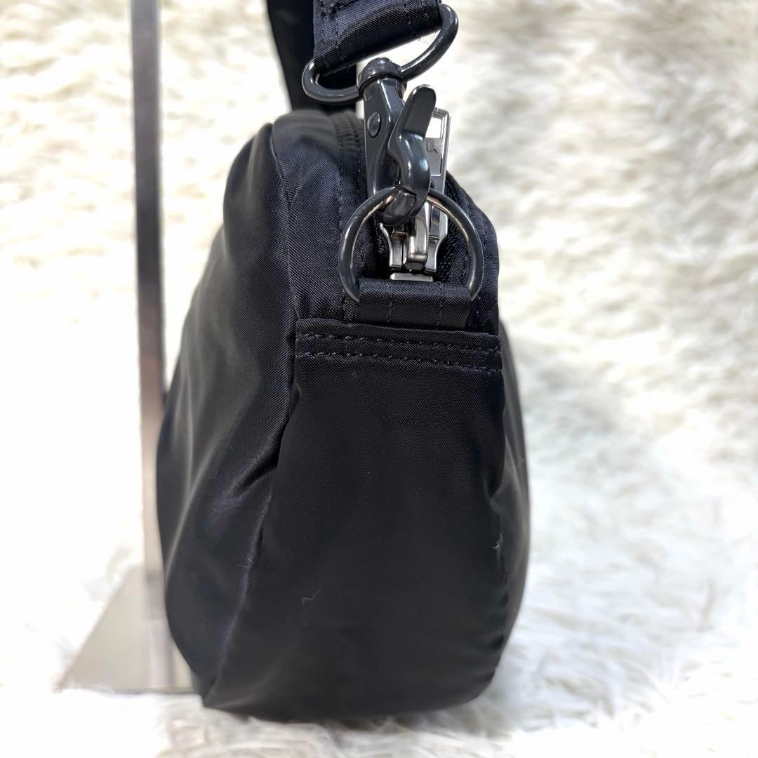 【美品】PORTER タンカー ハーフムーン 三日月 ショルダーバッグ ブラック