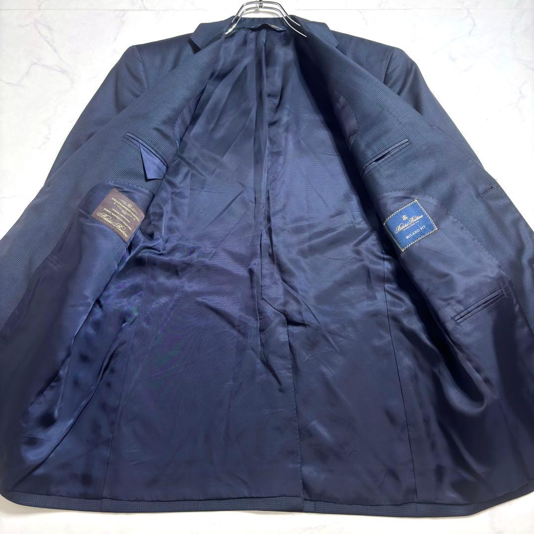 ブルックスブラザーズ セットアップ 【カノニコ】 グレンチェック 艶 ネイビー