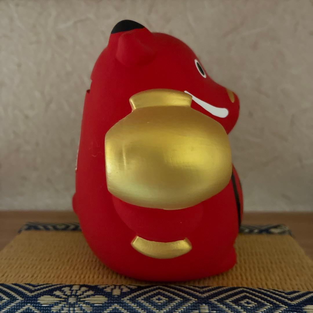 希少 赤べこ 貯金箱 福 縁起物 会津 郷土玩具 開運 陶器