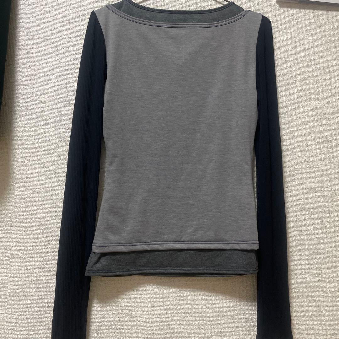 litmus Jan solvie assembly レイヤードトップス　グレー