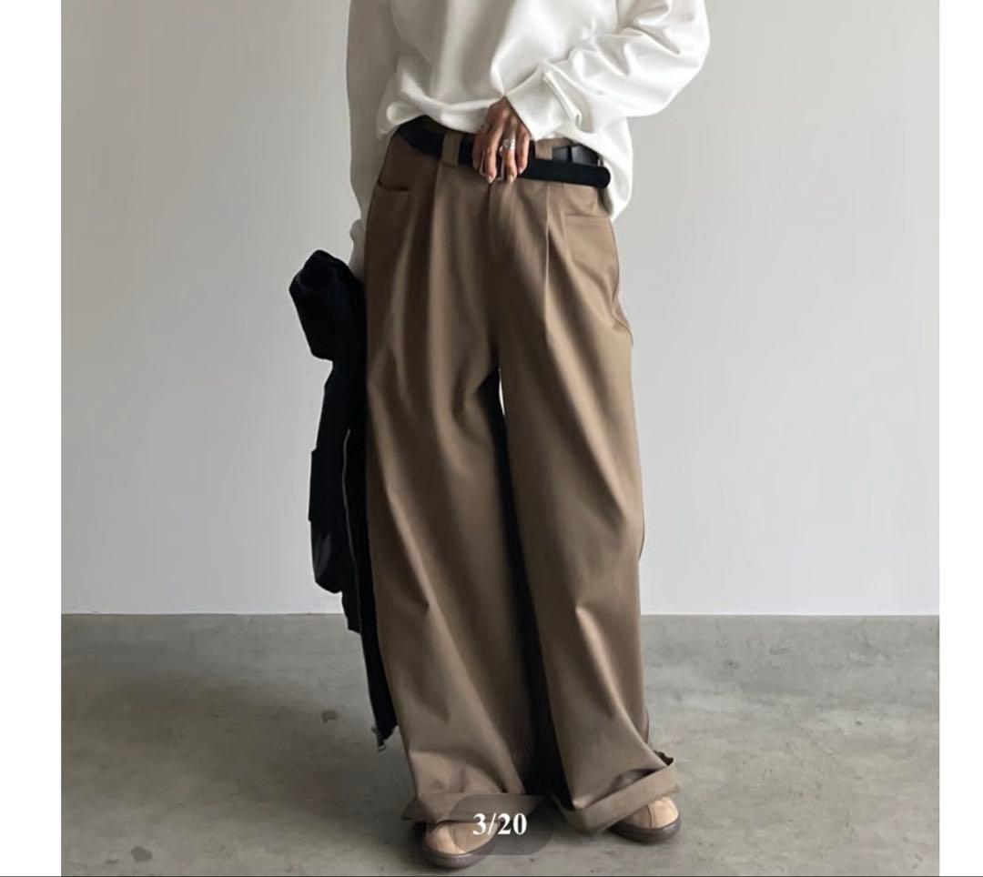 パンツ FASHIRU wide chino slacks