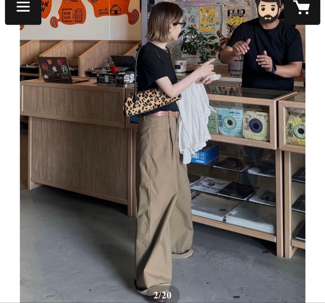 パンツ FASHIRU wide chino slacks