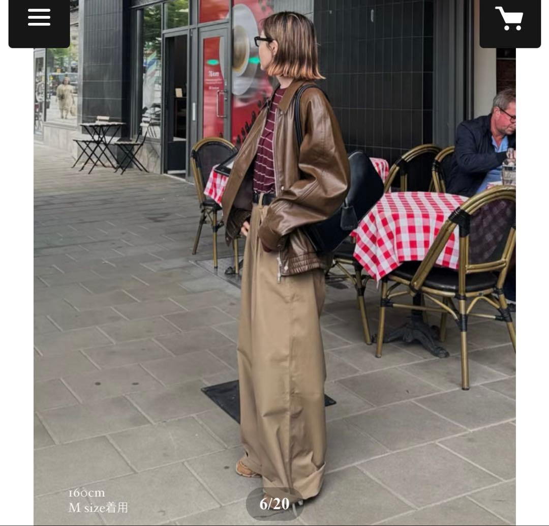 パンツ FASHIRU wide chino slacks