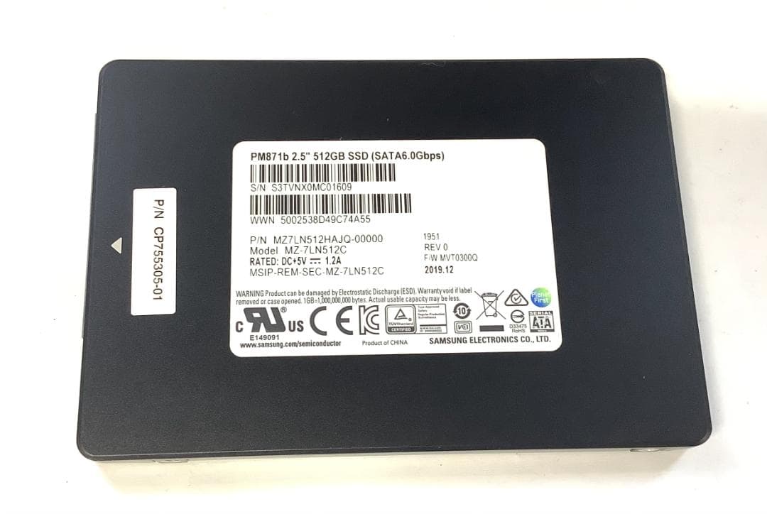 ③-WA352-SAMSUNG SATA 512GB SSD 2.5 1点