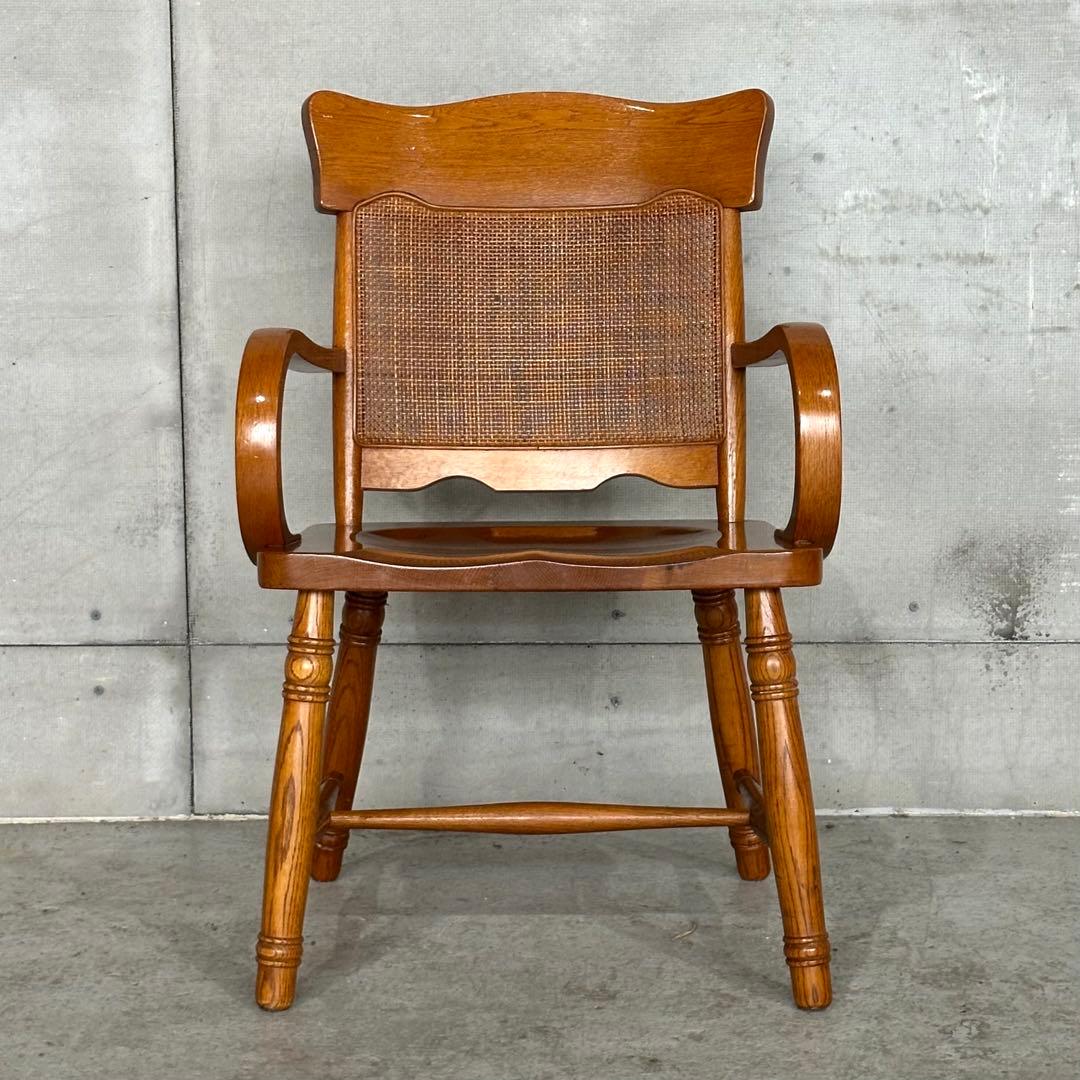 ✿柏木工✿ KASHIWA ダイニングチェア 木の温もりと籐の粋な調べ