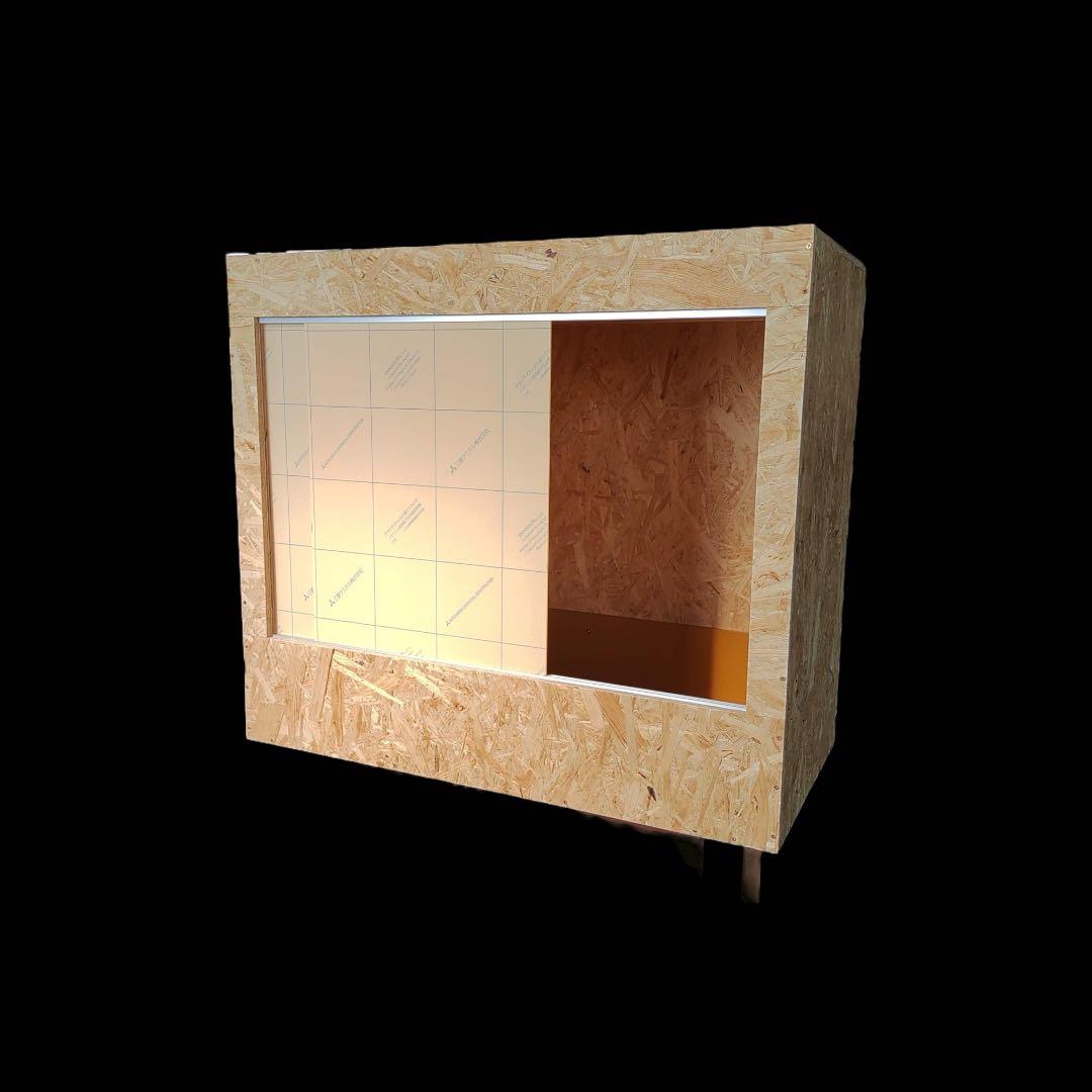 爬虫類ケージ 45×70×45 緑防水　金網左右追加