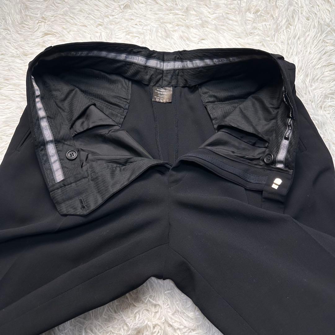 未使用級 ジョージオアルマーニ セットアップ 黒 総裏 大きいサイズ 50