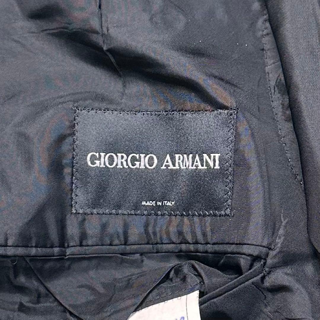 未使用級 ジョージオアルマーニ セットアップ 黒 総裏 大きいサイズ 50