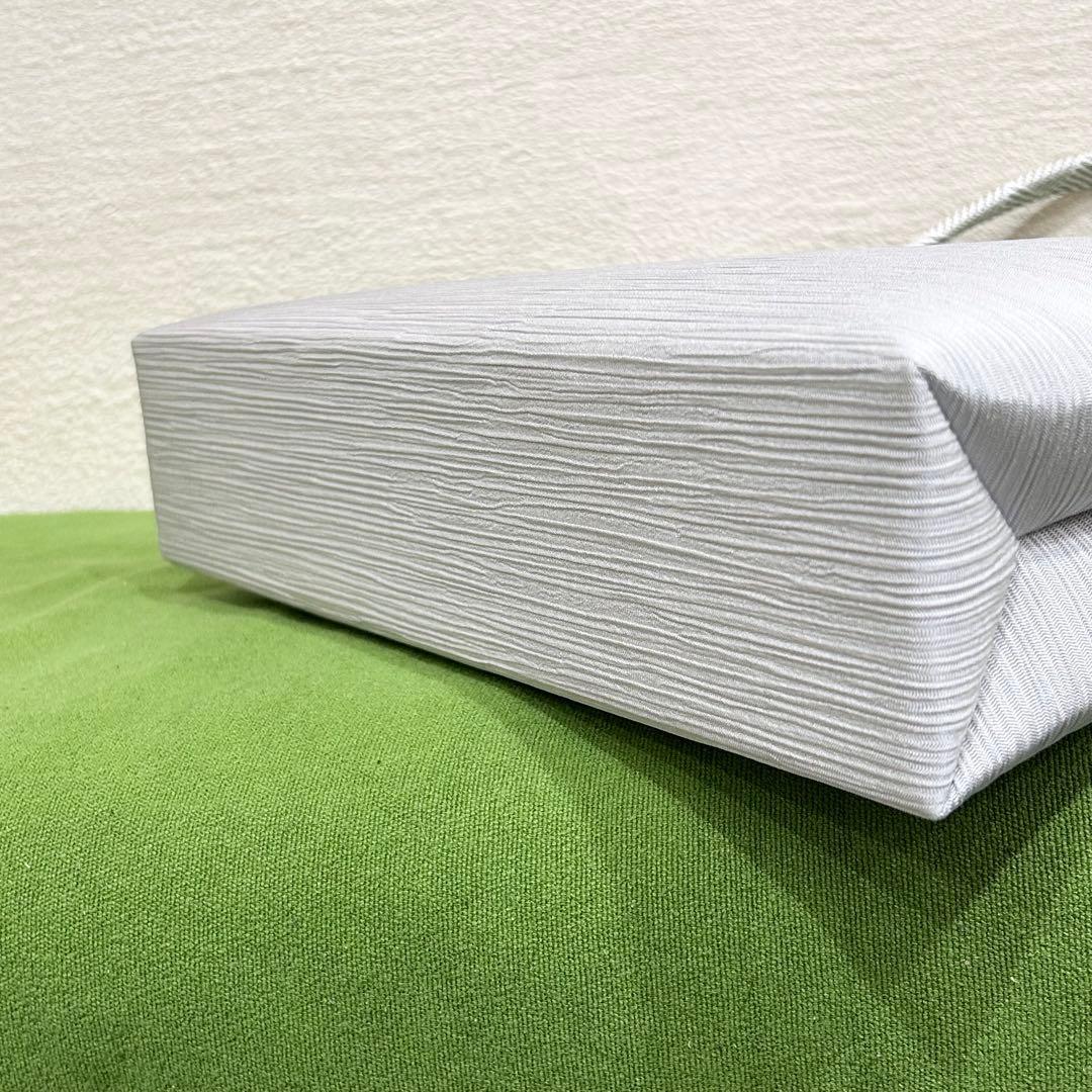 衿秀　和装トートバッグ A4 シルクガード付　お稽古バッグ　ライトグレー