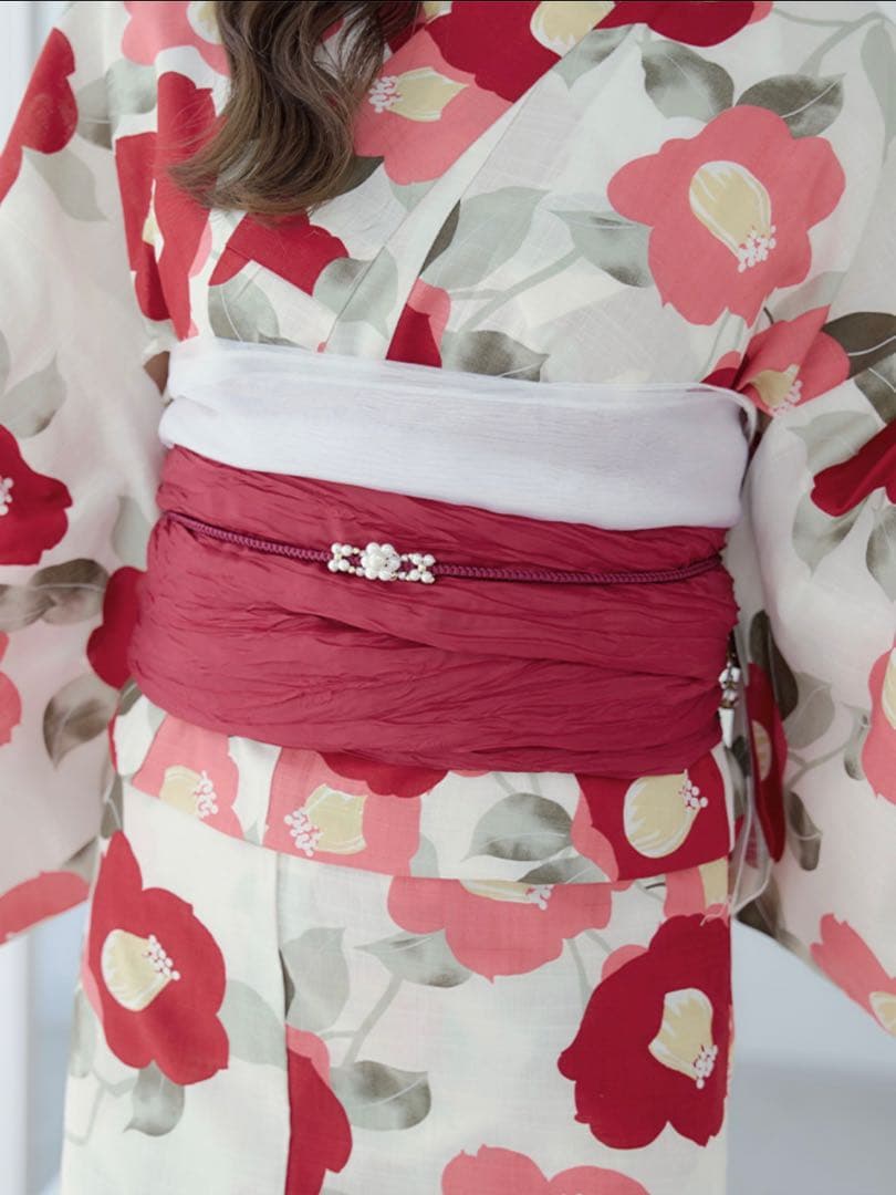 sugar Rちゃん 古典レトロ椿浴衣【3点セット】