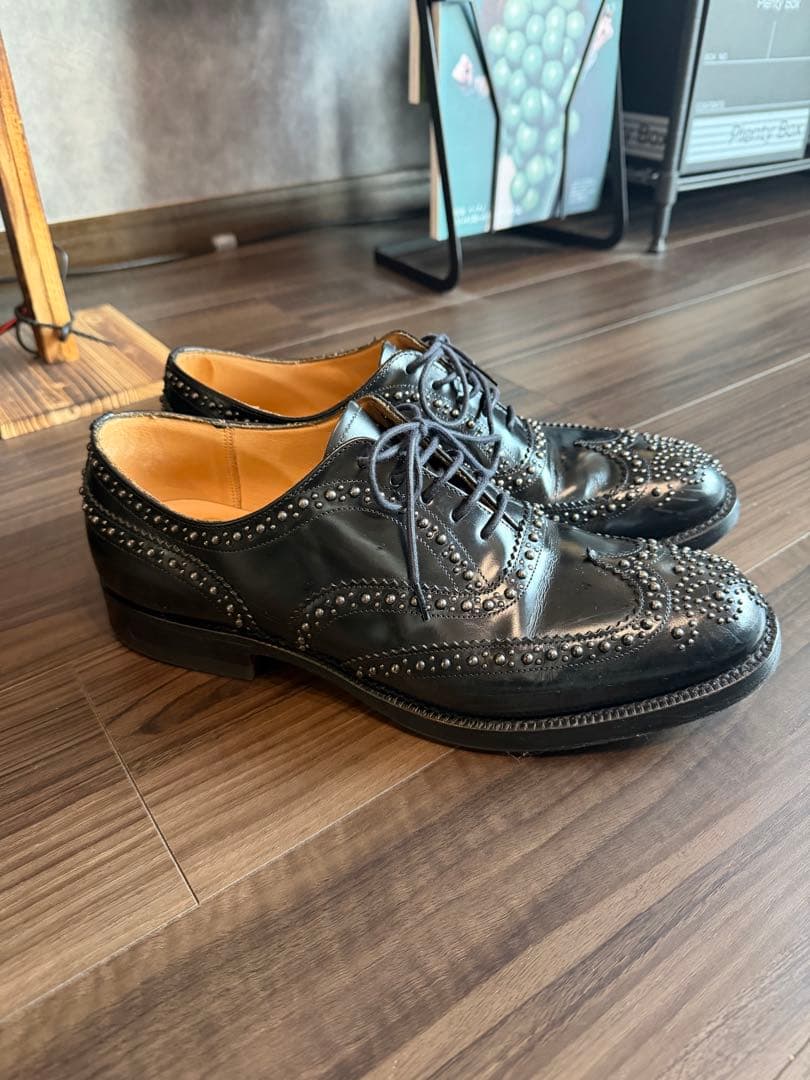 CHURCH'S バーウッド スタッズ ウィングチップ シューズ