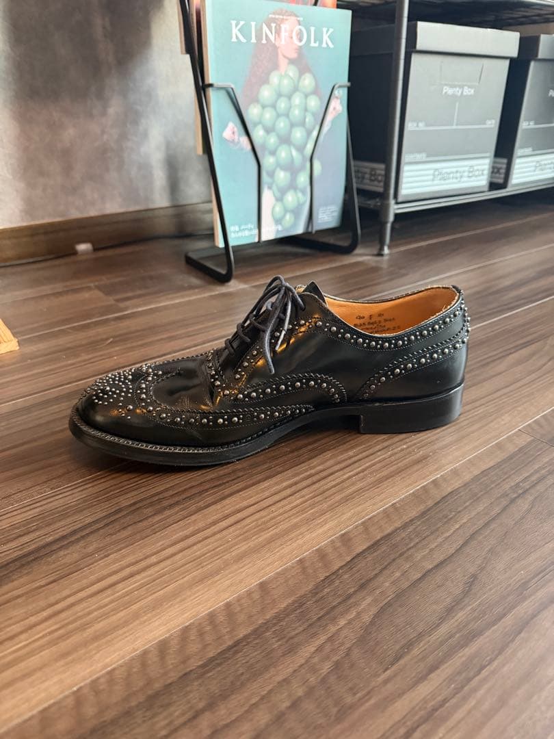 CHURCH'S バーウッド スタッズ ウィングチップ シューズ