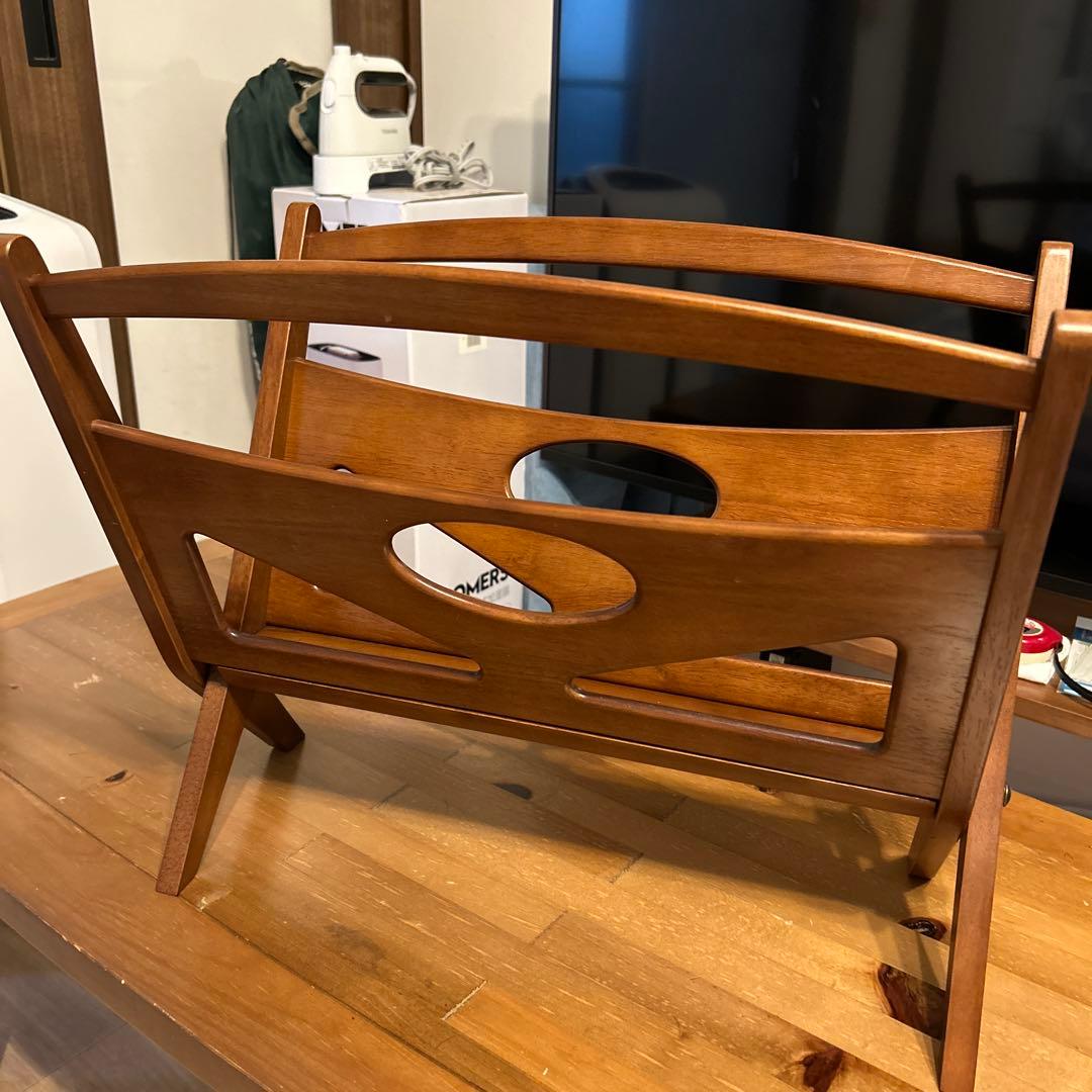 カリモク60 マガジンラック　ウォールナット