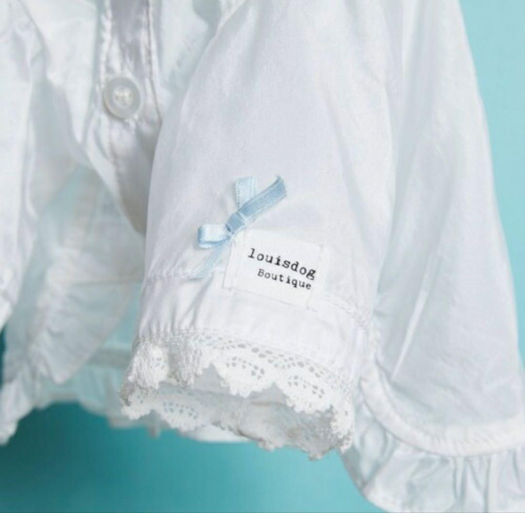 犬服・アクセサリー louisdog White Pearl Blouse