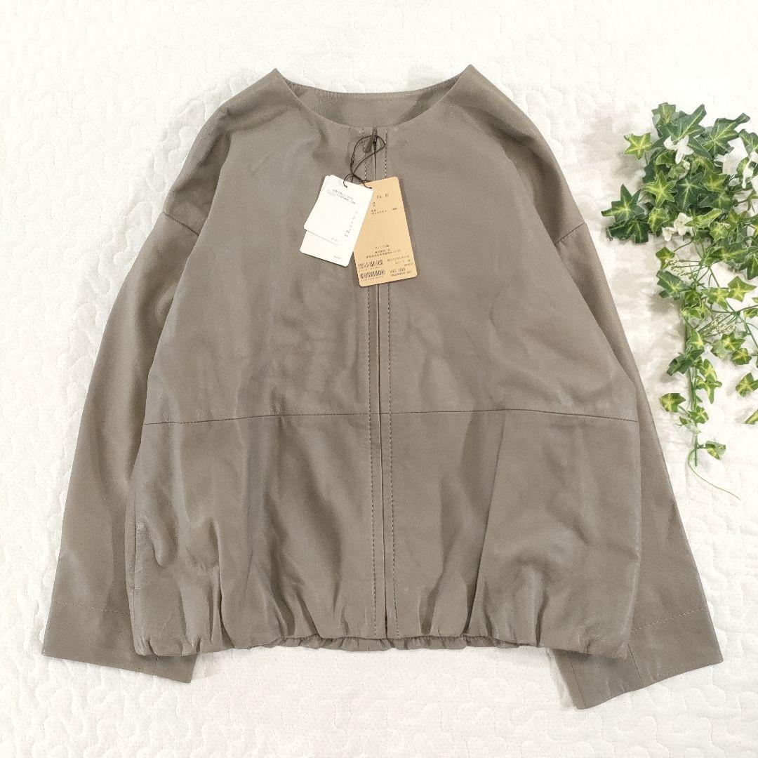 タグ付き✨BEARDSLEY　2021年モデル　ノーカラーラムレザージャケット