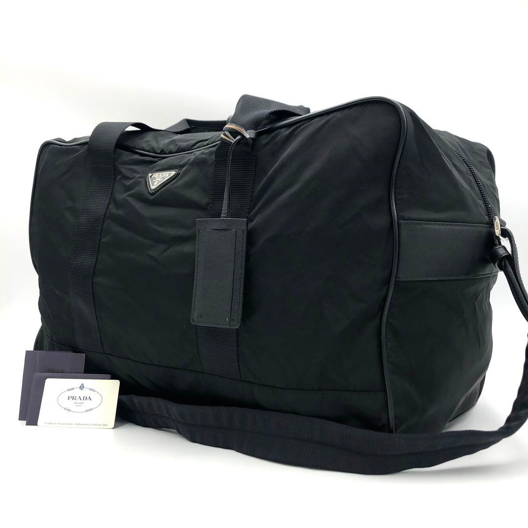 【極上美品・付属品付き✨】プラダ 2way ボストンバッグ 鍵付き ナイロン 黒