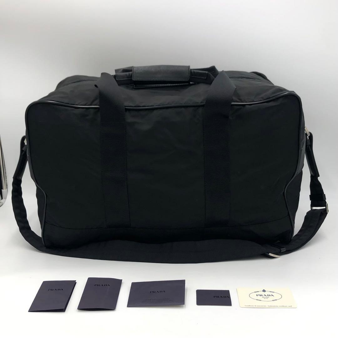 【極上美品・付属品付き✨】プラダ 2way ボストンバッグ 鍵付き ナイロン 黒