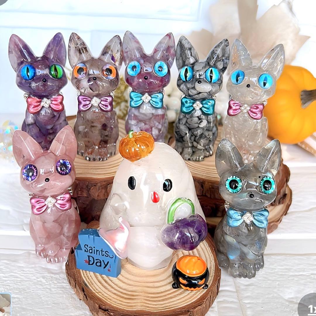 10.8ふーか様切株付 幸せを呼ぶオルゴナイト