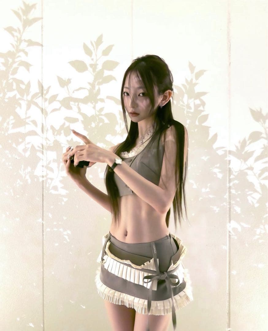 スカート THEREDTHREAD S lace trim suit skirt S